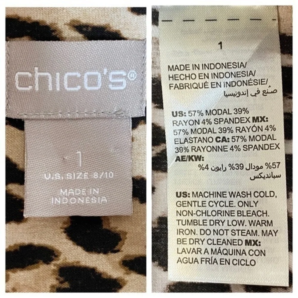 Chico’s Animal Cheetah Print Blouse - Picture 6 of 8